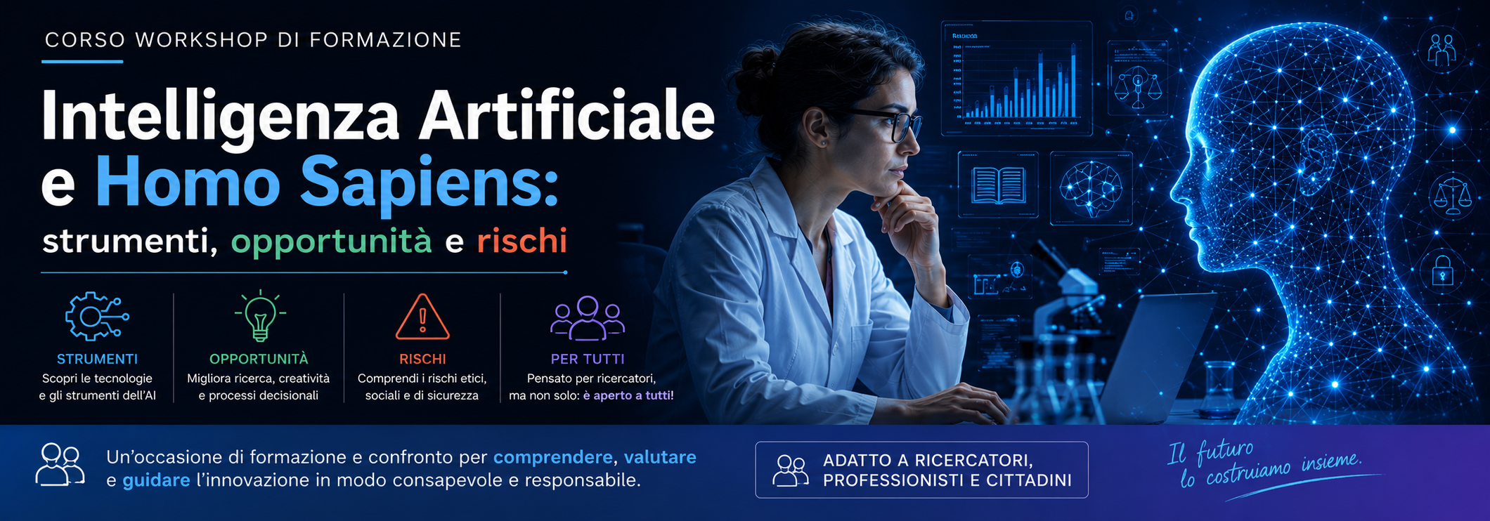 Corso-Workshop "Intelligenza Artificiale e Homo Sapiens: strumenti, opportunità e rischi"